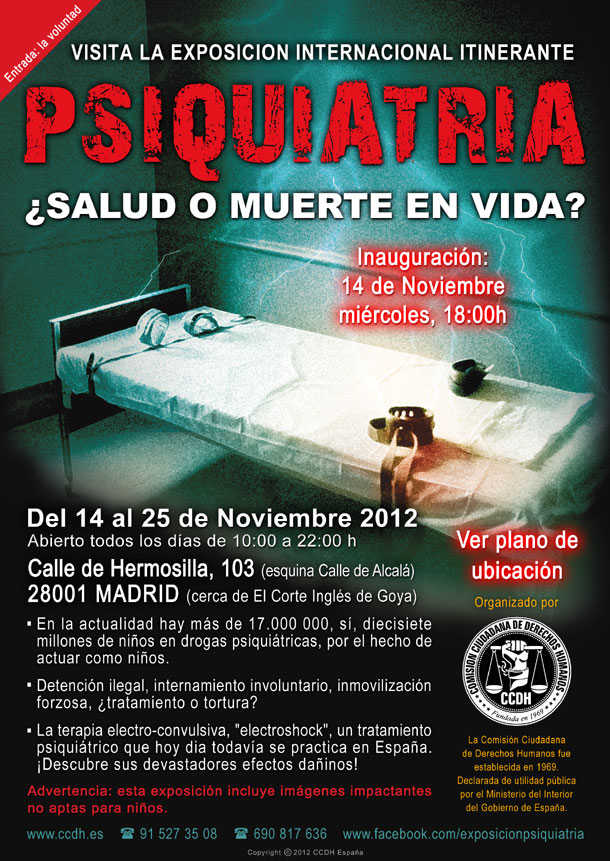 Exposición en Madrid: “Psiquiatría, ¿salud o muerte en vida?”