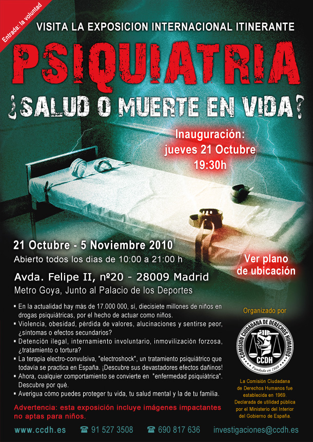 Exposición en Madrid: “Psiquiatría: ¿salud o muerte en vida?”