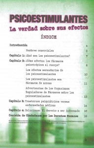 Indice del librito LA VERDAD SOBRE LOS PSICOESTIMULANTES_CCDH.ES